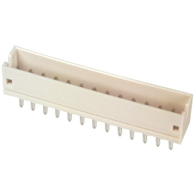 JST ZH Series Top Entry Through Hole PCB Header, 13 Contact(s), 1.5mm Pitch, 1 Row(s), Shrouded