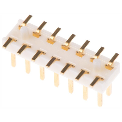 Hirose A3A Series Straight Surface Mount Pin Header, 14 Contact(s), 2.0mm Pitch, 2 Row(s), Unshrouded