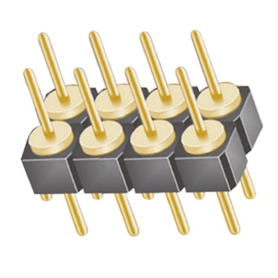 Samtec TD Series Straight Through Hole Pin Header, 8 Contact(s), 2.54mm Pitch, 2 Row(s), Unshrouded