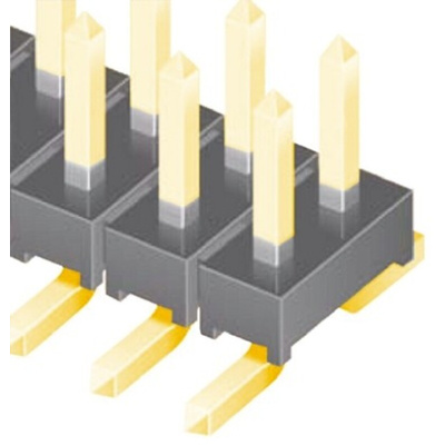Samtec TMM Series Straight Surface Mount Pin Header, 12 Contact(s), 2.0mm Pitch, 2 Row(s), Unshrouded