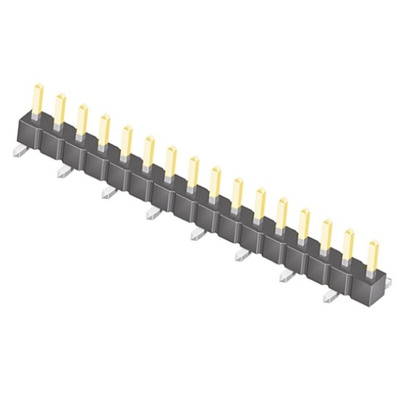 Samtec TSM Series Straight Surface Mount Pin Header, 16 Contact(s), 2.54mm Pitch, 1 Row(s), Unshrouded