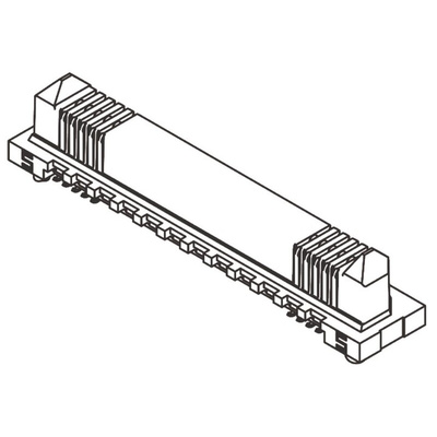 Samtec ERM8 Series Straight Surface Mount PCB Header, 60 Contact(s), 0.8mm Pitch, 2 Row(s), Shrouded