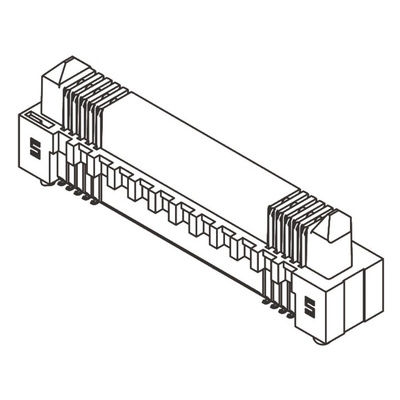 Samtec ERM8 Series Straight Surface Mount PCB Header, 40 Contact(s), 0.8mm Pitch, 2 Row(s), Shrouded