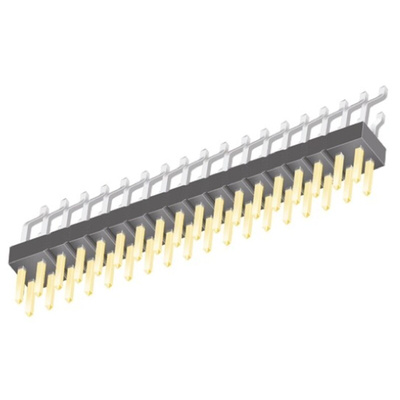 Samtec TSM Series Right Angle Surface Mount Pin Header, 36 Contact(s), 2.54mm Pitch, 2 Row(s), Unshrouded