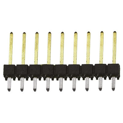 Samtec TSW Series Straight Through Hole Pin Header, 9 Contact(s), 2.54mm Pitch, 1 Row(s), Unshrouded