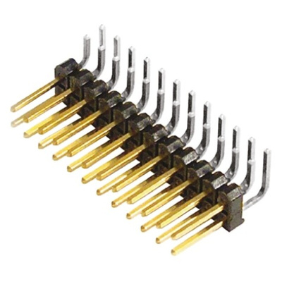 Samtec TSW Series Right Angle Through Hole Pin Header, 24 Contact(s), 2.54mm Pitch, 2 Row(s), Unshrouded