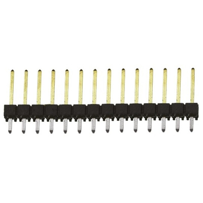 Samtec TSW Series Straight Through Hole Pin Header, 14 Contact(s), 2.54mm Pitch, 1 Row(s), Unshrouded