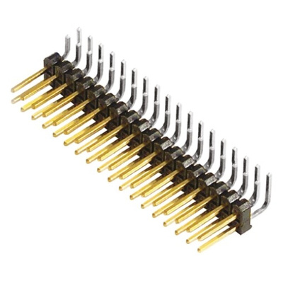 Samtec TSW Series Right Angle Through Hole Pin Header, 36 Contact(s), 2.54mm Pitch, 2 Row(s), Unshrouded
