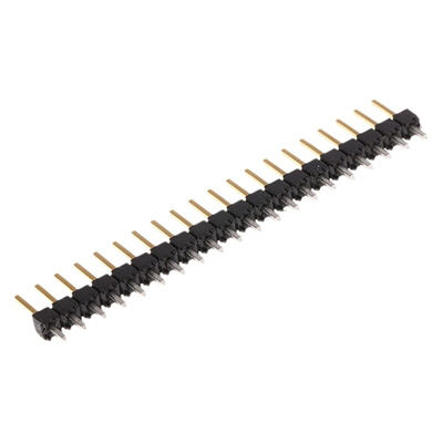 Samtec TSW Series Straight Through Hole Pin Header, 20 Contact(s), 2.54mm Pitch, 1 Row(s), Unshrouded