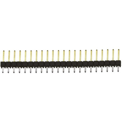 Samtec TSW Series Straight Through Hole Pin Header, 22 Contact(s), 2.54mm Pitch, 1 Row(s), Unshrouded
