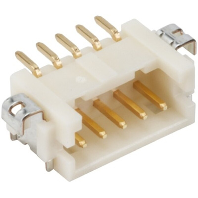 Hirose DF13 Series Right Angle Surface Mount PCB Header, 6 Contact(s), 1.25mm Pitch, 1 Row(s), Shrouded