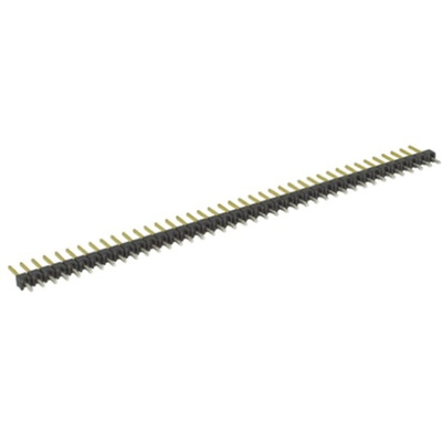 TE Connectivity AMPMODU MOD II Series Straight Through Hole Pin Header, 40 Contact(s), 2.54mm Pitch, 1 Row(s),