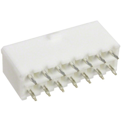 Molex Mini-Fit Jr. Series Straight Through Hole PCB Header, 14 Contact(s), 4.2mm Pitch, 2 Row(s), Shrouded