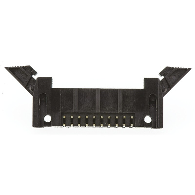 Amphenol ICC T816 Series Right Angle Through Hole PCB Header, 20 Contact(s), 2.54mm Pitch, 2 Row(s), Shrouded