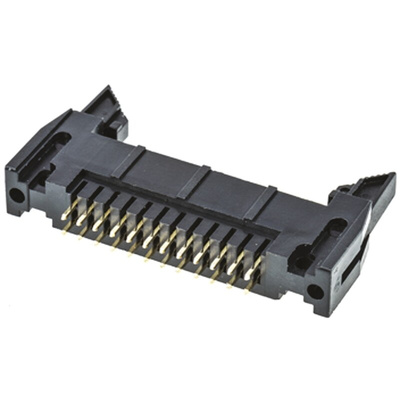 Amphenol T816 Series Straight Through Hole PCB Header, 24 Contact(s), 2.54mm Pitch, 2 Row(s), Shrouded