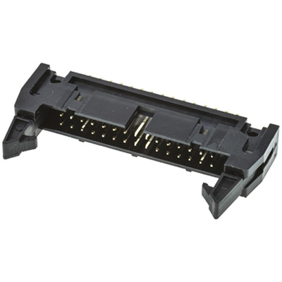 Amphenol ICC T816 Series Straight Through Hole PCB Header, 30 Contact(s), 2.54mm Pitch, 2 Row(s), Shrouded