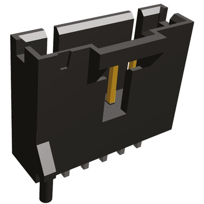 TE Connectivity AMPMODU MTE Series Straight Through Hole PCB Header, 6 Contact(s), 2.54mm Pitch, 1 Row(s), Shrouded