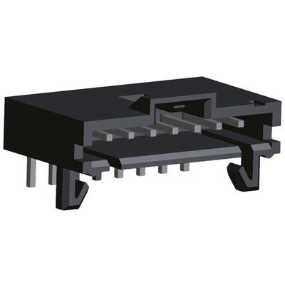 TE Connectivity AMPMODU MTE Series Right Angle Through Hole PCB Header, 8 Contact(s), 2.54mm Pitch, 1 Row(s), Shrouded