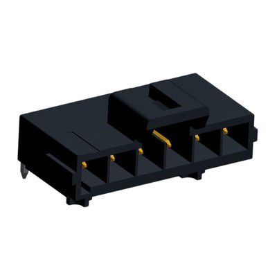 Molex Ultra-Fit Series Right Angle Through Hole PCB Header, 6 Contact(s), 3.5mm Pitch, 1 Row(s), Shrouded