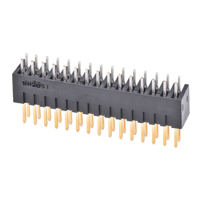 Hirose HIF3E Series Straight Through Hole PCB Header, 30 Contact(s), 2.54mm Pitch, 2 Row(s), Shrouded