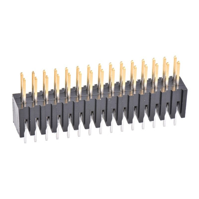 Hirose HIF3E Series Straight Through Hole PCB Header, 30 Contact(s), 2.54mm Pitch, 2 Row(s), Shrouded
