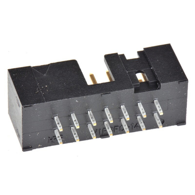 Hirose HIF3FC Series Straight Through Hole PCB Header, 14 Contact(s), 2.54mm Pitch, 2 Row(s), Shrouded