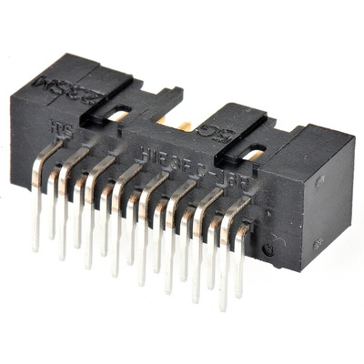 Hirose HIF3FC Series Right Angle Through Hole PCB Header, 16 Contact(s), 2.54mm Pitch, 2 Row(s), Shrouded