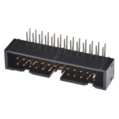 Hirose HIF3FC Series Right Angle Through Hole PCB Header, 26 Contact(s), 2.54mm Pitch, 2 Row(s), Shrouded