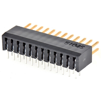 Hirose HIF3H Series Right Angle Through Hole PCB Header, 24 Contact(s), 2.54mm Pitch, 2 Row(s), Shrouded