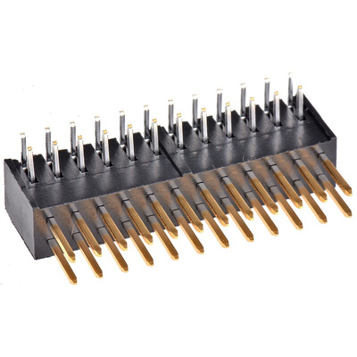 Hirose HIF3H Series Right Angle Through Hole PCB Header, 24 Contact(s), 2.54mm Pitch, 2 Row(s), Shrouded