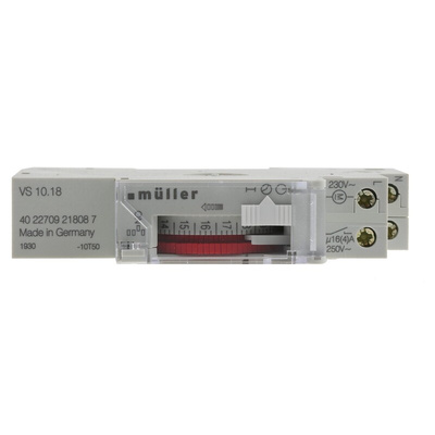 Muller Analogue DIN Rail Time Switch 230 V ac, 1-Channel