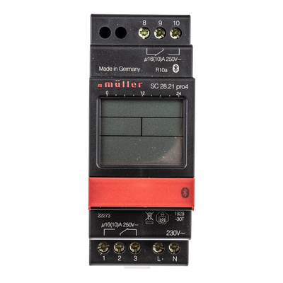 Muller Digital DIN Rail Time Switch 230 V ac, 2-Channel
