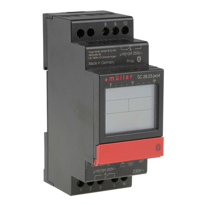 Muller Digital DIN Rail Time Switch 230 V ac, 2-Channel