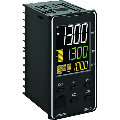 Omron E5ED Panel Mount PID Temperature Controller, 48 x 96mm 2 Input, 2 Output: 1x Relay, 1x Logic, 100 → 240 V