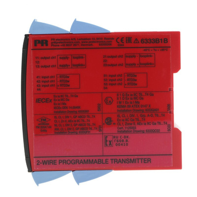 PR Electronics 6300 Temperature Transmitter Linear Resistance, RTD Input, 8 → 30 V dc