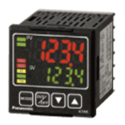 Panasonic AKT4R Panel Mount PID Temperature Controller, 48 x 60mm 1 Input, 3 Output Relay, 24 V ac/dc, 100 → 240