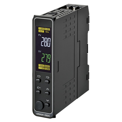 Omron E5DC DIN Rail PID Temperature Controller, 22.5mm 1 Input, 2 Output Relay, 100 → 240 V ac Supply Voltage