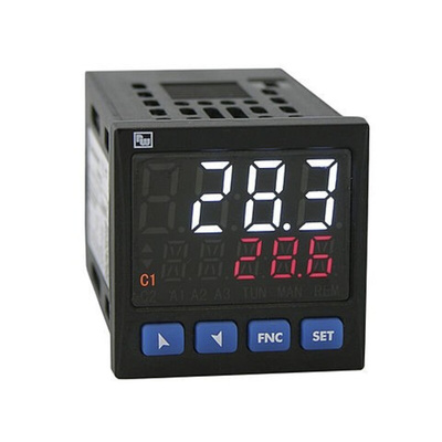 Wachendorff UR4848xA PID Temperature Controller, 48 x 48mm 2 Input, 2 Output Analogue, Relay, SSR, 115 → 230 V