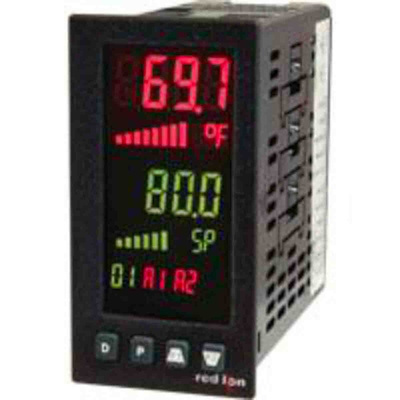 Red Lion PX2CV Panel Mount PID Temperature Controller, 49.53 x 96.52mm 1 Input, 1 Output Analogue, 21.6 → 250 V