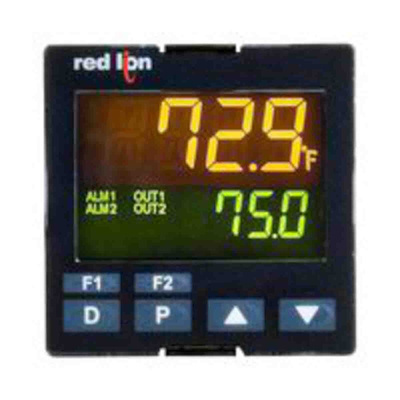 Red Lion PXU Panel Mount PID Temperature Controller, 48 x 48mm 2 Input, 1 Output Relay, 100 → 240 V ac Supply