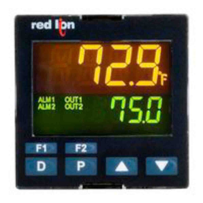 Red Lion PXU Panel Mount PID Temperature Controller, 48 x 48mm 1 Input, 2 Output Logic/SSR, Relay, 100 → 240 V