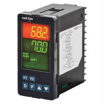 Red Lion PXU Panel Mount PID Temperature Controller, 48 x 95.8mm 2 Input, 2 Output 4-20 mA, Relay, 100 → 240 V