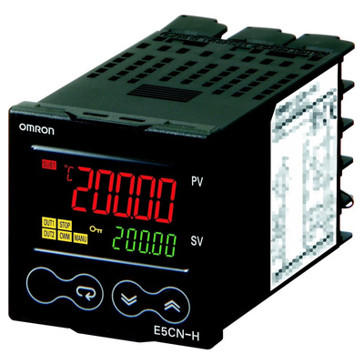 Omron E5CN Panel Mount PID Temperature Controller, 48 x 48mm 2 Input, 2 Output Linear, 26.4 V dc Supply Voltage