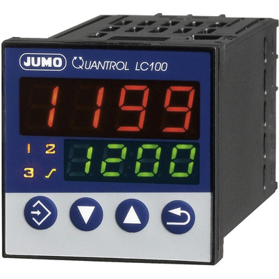 Jumo LC100 Panel Mount PID Temperature Controller, 48 x 48mm 2 Input, 2 Output Relay, 240 V Supply Voltage PID