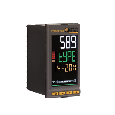 Pyro Controle STATOP 500 Panel Mount PID Temperature Controller, 45mm 1 dedicated Input, 3 Output Relay, 100 →