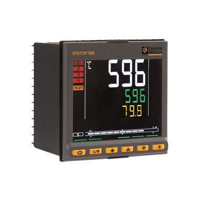Pyro Controle STATOP 500 Panel Mount PID Temperature Controller, 96mm 1 dedicated Input, 4 Output Relay, 100 →
