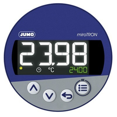 Jumo miroTRON Panel Mount Controller, 81 x 80mm 2 (1Pt100, 1 DI) Input, 1 Output Relay, 230 V ac Supply Voltage PID