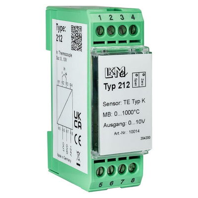 LKMelectronic LKM Temperature Transmitter B, E, J, K, L, N, S, T, U Input, 15 → 26 V ac
