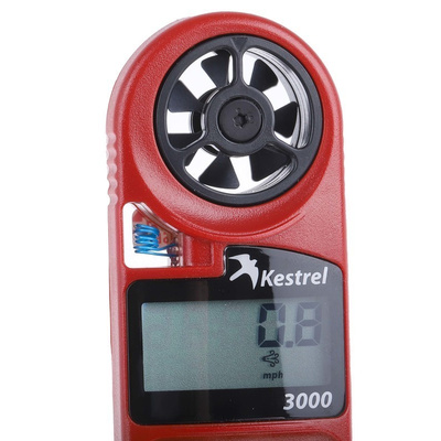 Kestrel KESTREL 3000 Rotary Vane 40m/s Max Air Velocity Air Velocity, Altitude, Dew Point, Heat Index, Pressure,