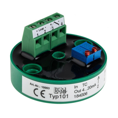 LKMelectronic LKM 101 Temperature Transmitter Thermocouples Type K Input, 24 V